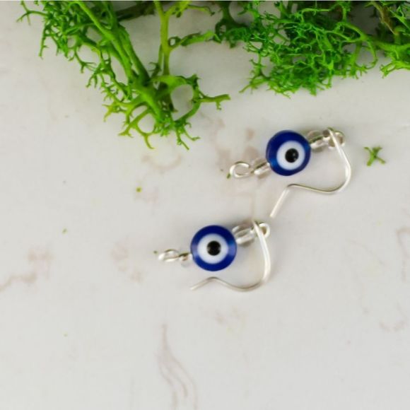 Handmade unique studs devil's eye - Picture 2 of 4